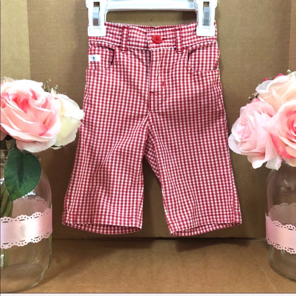 GAP kids crop pants Plaid Red. Size 12-18 Months